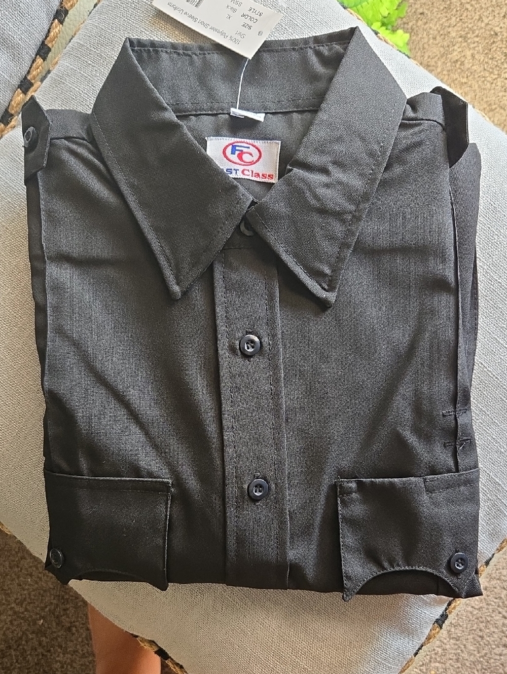 First Class Black Button-Up Shirt